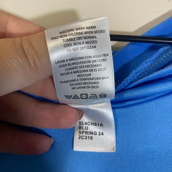 Spyder Short Sleeve Hooded Lightweight Light Blue Short Athleisure Dress Sz XL - Picture 6 of 8